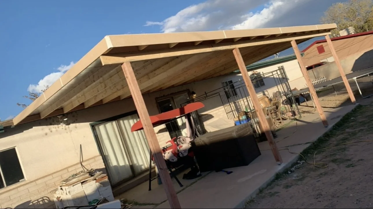 Covered patio framing project