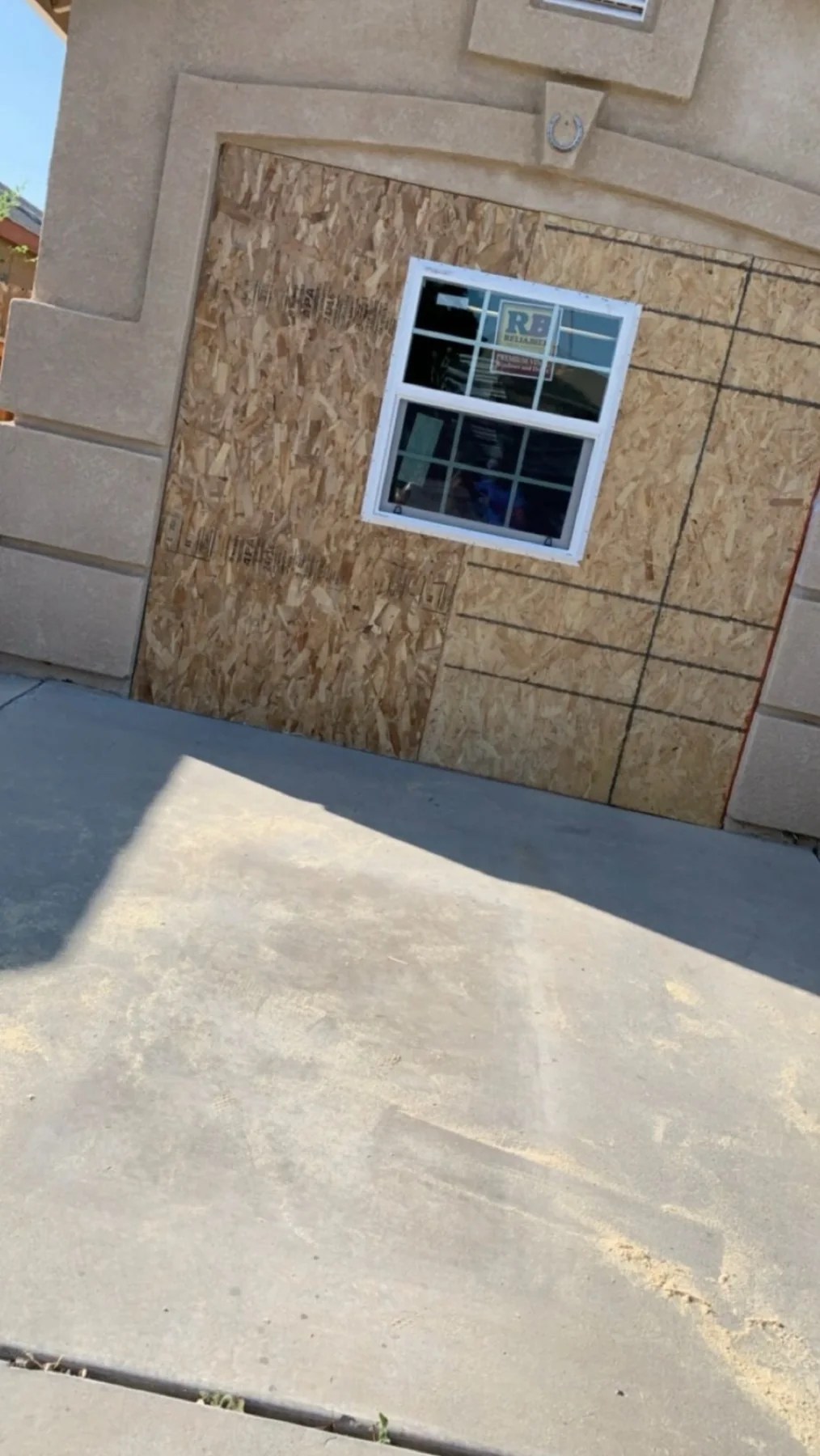 Window wall repair and exterior prep